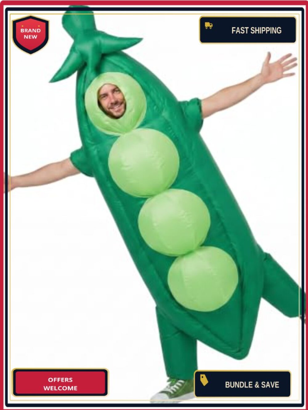 Pea Pod Inflatable Costume Adult Halloween Cosplay Suit